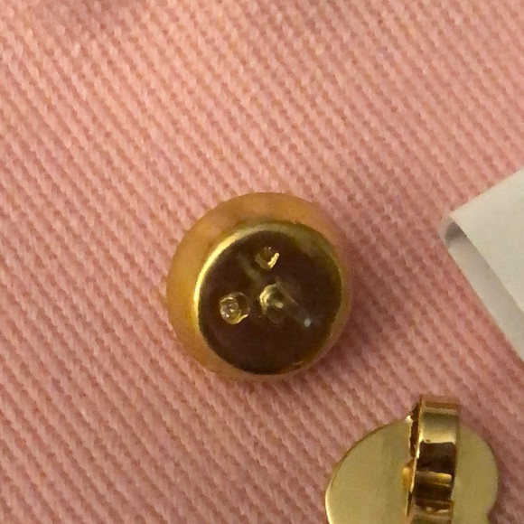 Kate Spade Gold Tone On the Dot Round Stud Earrings Crystal Accent NWT & Pouch - Picture 10 of 12